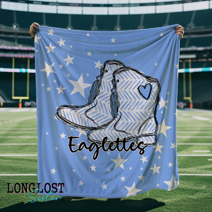 Drill Team Columbia Blue School Spirit Custom Blanket | Long Lost Sister Boutique