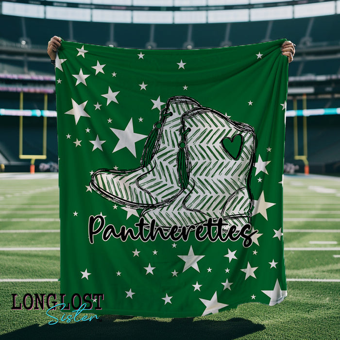 Drill Team Green School Spirit Custom Blanket | Long Lost Sister Boutique