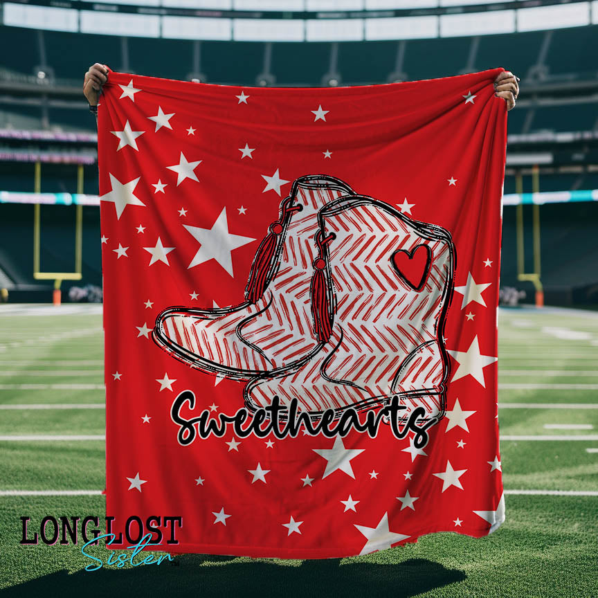 Drill Team Red School Spirit Custom Blanket | Long Lost Sister Boutique