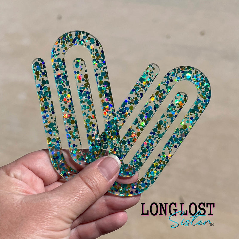 Blue & Turquoise Jumbo Paper Clips Set | Long Lost Sister Boutique