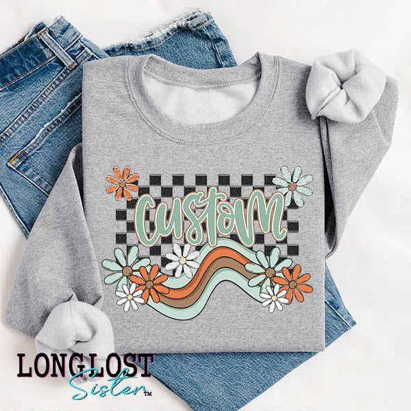 Custom Boho Wave Graphic Sweatshirt | Long Lost Sister Boutique