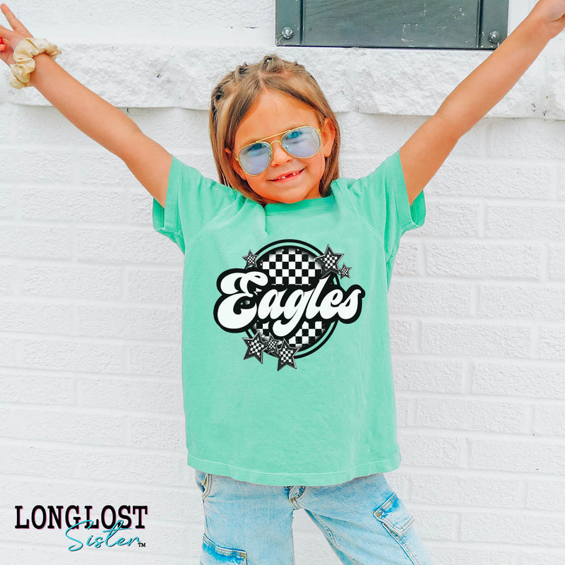 Checker Custom Mascot Kids T-shirt | Long Lost Sister Boutique