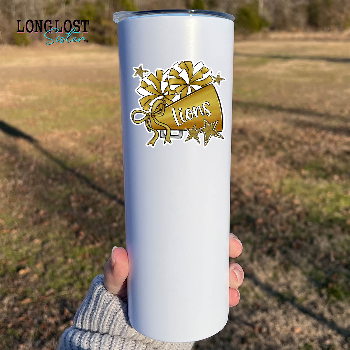 Cheer Megaphone & Stars Custom Team Decal | Long Lost Sister Boutique