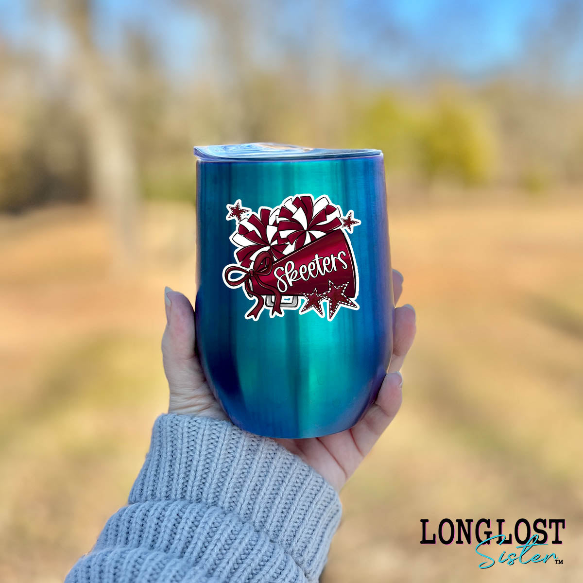 Cheer Megaphone & Stars Custom Team Decal | Long Lost Sister Boutique