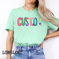 Custom Cheery Alpha Graphic Tee | Long Lost Sister Boutique