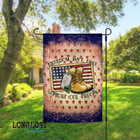 Freedom Isn't Free Support Our Troops Stars and Stripes Garden Flag | Long Lost Sister Boutique