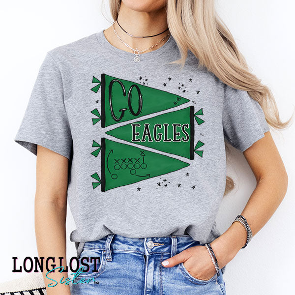 Go Eagles Pennant Spirit Wear Graphic Tee