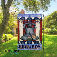 Let Freedom Ring Personalized Patriotic Garden Flag | Long Lost Sister Boutique