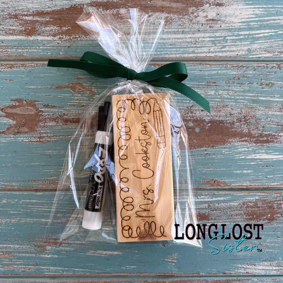 Personalized Teacher Eraser Gift Set | Long Lost Sister Boutique