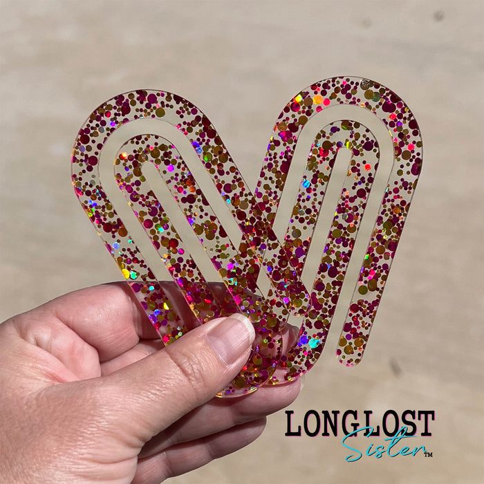 Pink & Gold Jumbo Paper Clips Set | Long Lost Sister Boutique