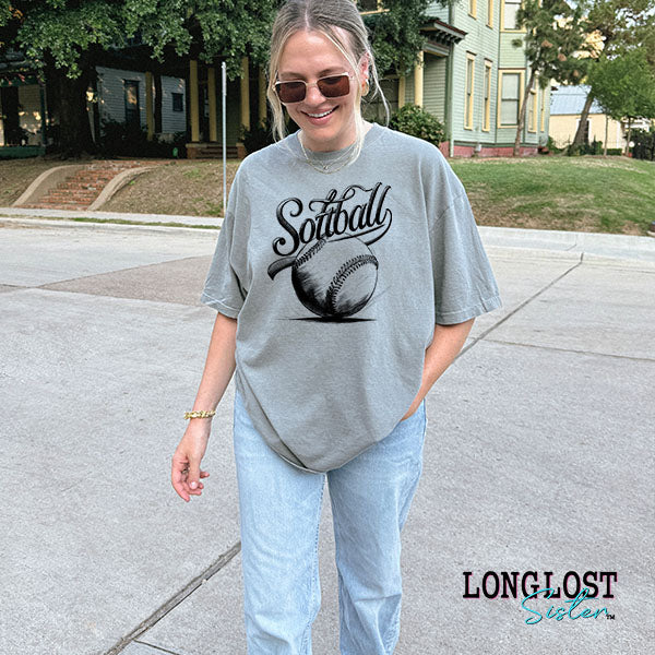 Softball Sketch Graphic Tee | Long Lost Sister Boutique