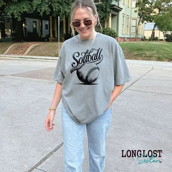 Softball Sketch Graphic Tee | Long Lost Sister Boutique