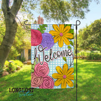 Welcome Floral Spring Thoughts Garden Flag | Long Lost Sister Boutique