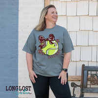Tennis Bow & Flowers Team Mascot Graphic Tee | Long Lost Sister Boutique