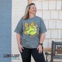 Tennis Bow & Flowers Team Mascot Graphic Tee | Long Lost Sister Boutique