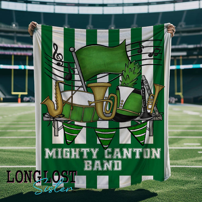 Marching Band Green Custom Blanket | Long Lost Sister Boutique