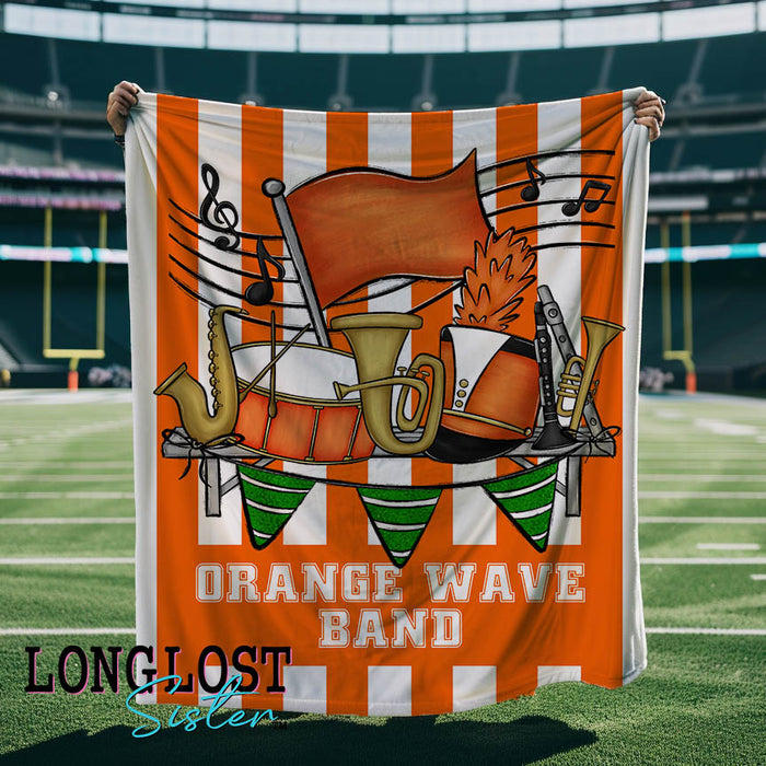 Marching Band Orange Personalized Blanket | Long Lost Sister Boutique