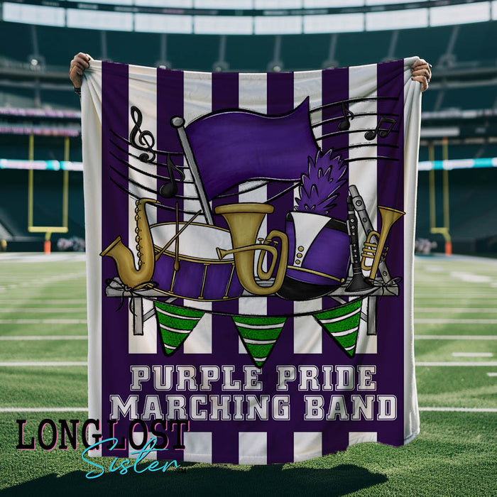 Marching Band Purple Custom Blanket | Long Lost Sister Boutique