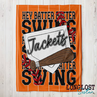 Baseball Softball Hey Batter Batter Personalized Blanket | Long Lost Sister Boutique