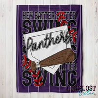 Baseball Softball Hey Batter Batter Personalized Blanket | Long Lost Sister Boutique