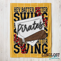 Baseball Softball Hey Batter Batter Personalized Blanket | Long Lost Sister Boutique