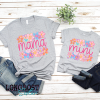 Floral Heart Matching Mama & Mini T-shirts | Long Lost Sister Boutique