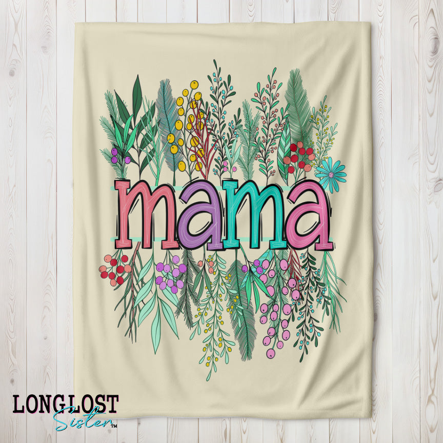 Personalized Name Split Floral Blanket | Long Lost Sister Boutique