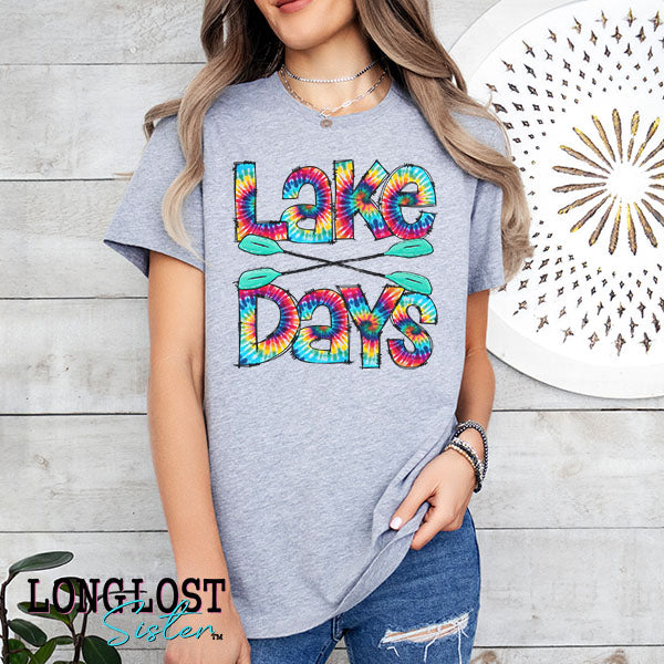 Lake Days Tie Dye Graphic Tee