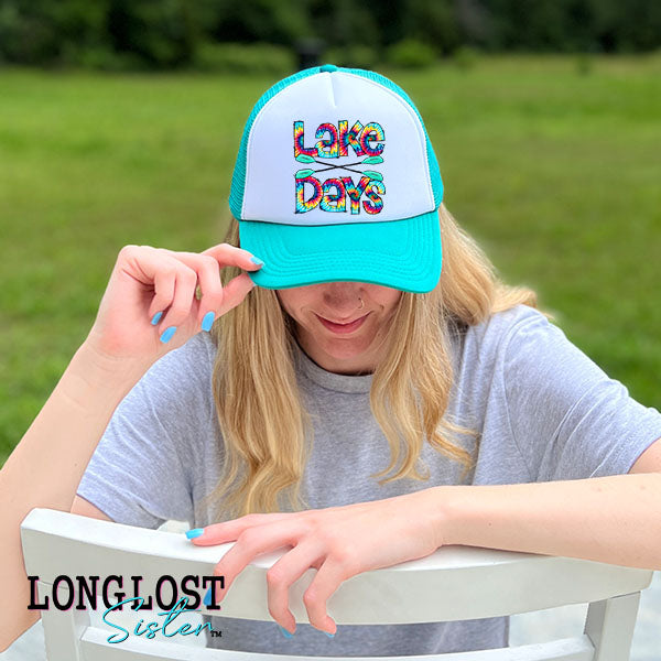 Lake Days Tie Dye Trucker Hat