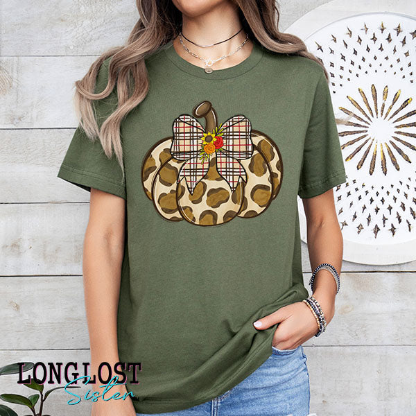 Fall Leopard Pumpkin Graphic Tee | Long Lost Sister Boutique