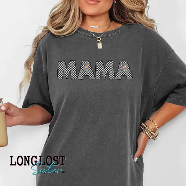 Mama and Mini Checker with Bow, Disco, or Star Graphic Tees | Long Lost Sister Boutique