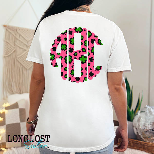 Pink & Clover Monogram Short Sleeve T-shirt