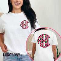 Pink & Clover Monogram Short Sleeve T-shirt