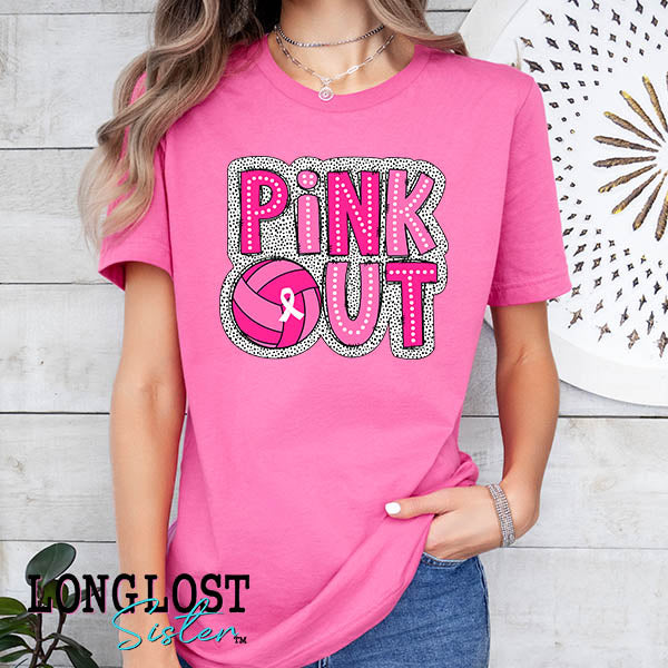 Volleyball Pink Out Graphic Tee | Long Lost Sister Boutique