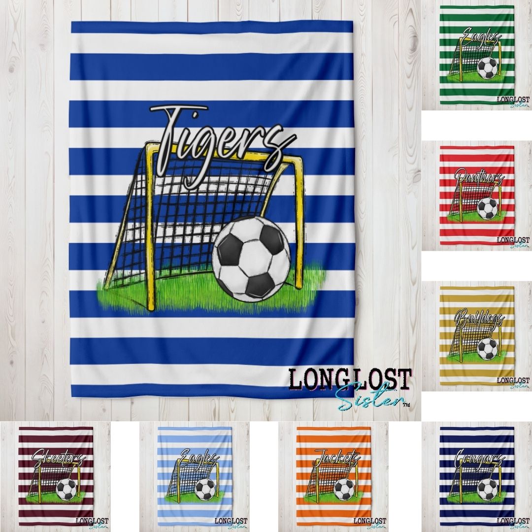 Soccer Personalized Blanket | Long Lost Sister Boutique