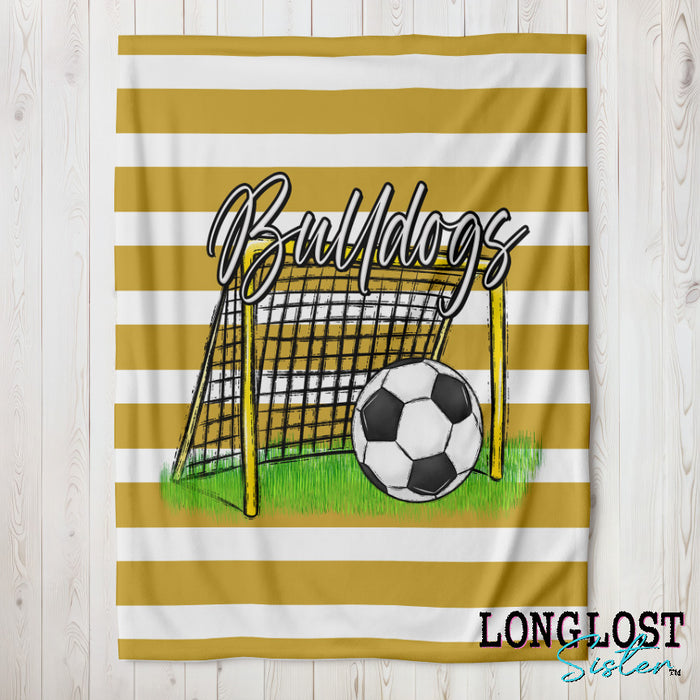 Soccer Team Spirit Vegas Gold Custom Blanket | Long Lost Sister Boutique