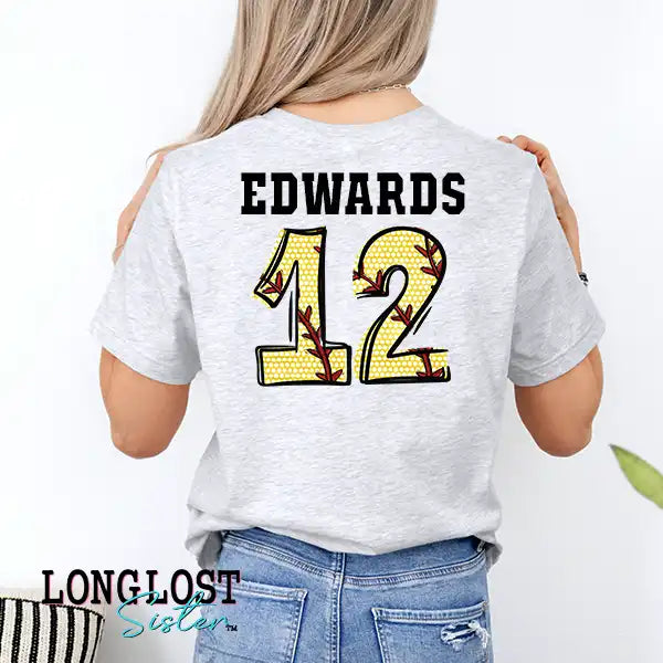 Softball Take Me to the Ballpark Graphic Tee Personalized Name & Number | Long Lost Sister Boutique