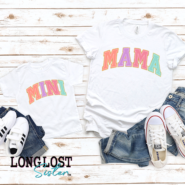 Varsity Stitch Matching Mama & Mini T-shirts | Long Lost Sister Boutique